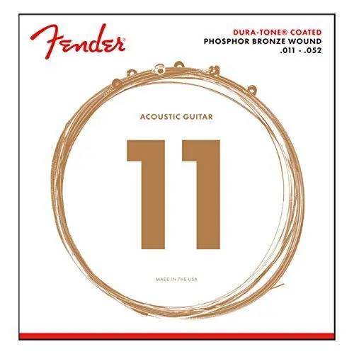 Produktbild: Fender 860CL Phosphor Bronze Acoustic Guitar Strings Dura-Tone® Coated 11-52