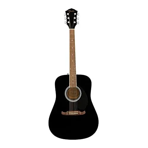 Produktbild: Fender FA-125 Dreadnought Akustikgitarre, Walnussgriffbrett, Schwarz, inklusive Gitarrentasche