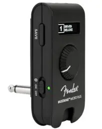 Produktbild: Fender Mustang Micro Plus Gitarrenverstärker, Ultimativer Persönlicher Kopfhörerverstärker mit 25 Verstärkermodellen, 25 Effekten, Bluetooth und 100 Presets, USB Wiederaufladbar