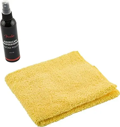 Produktbild: Fender® »POLISH & SHOP CLOTH« 2er-Set mit American Professional Guitar Polish (118ml) und Shop-Cloth Mikrofasertuch