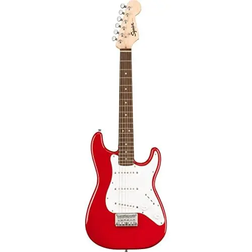 Produktbild: Fender Squier Mini Stratocaster, E-Gitarre, Dakota Rot, Ideal für Anfänger, Inklusive kostenloser virtueller Kurse auf Fender Play