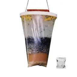 Produktbild: FENGCHUANG 1 Stücke Fliegenfalle Außen, Bringen Sie Köder Mit Fliegen Fänger, Insektenfalle Fly Trap, Fängt 20,000 Fliegen, Geeignet für Gärten, Bauernhöfe, Tierställe, Behälter, Ställe