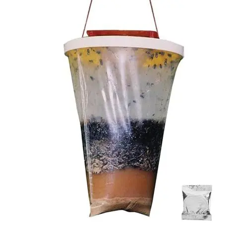 Produktbild: FENGCHUANG Fliegenfalle Außen, Bringen Sie Köder Mit Fliegen Fänger, Insektenfalle Fly Trap, Fängt 20,000 Fliegen, Geeignet für Gärten, Bauernhöfe, Tierställe, Behälter, Ställe