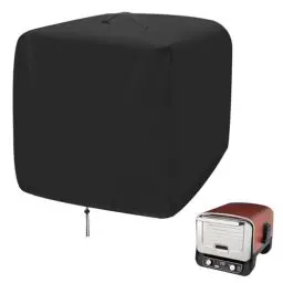 Produktbild: Fenghome Pizzaofen Abdeckung für Ninja Woodfire Outdoor Ofen OO101 Serie, Wasserdicht Wetterfeste Ofenabdeckung mit Verstellbaren Kordelzügen und Griff oben, Pizzaofen Zubehör-Schwarz(56x47x37cm)