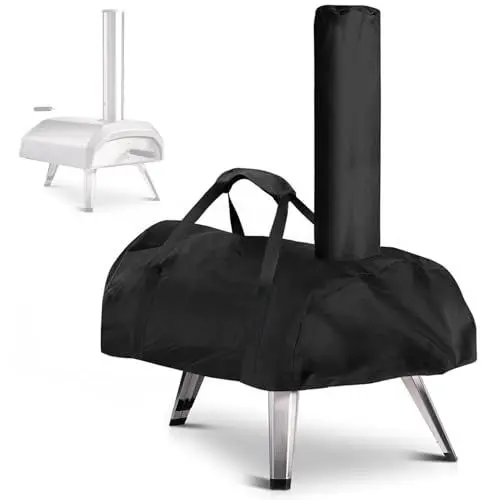 Produktbild: Fenghome Pizzaofen Abdeckung für Ooni karu 12, Wasserdicht Wetterfeste Pizzaofen Tragetasche Oxford-Stoff Pizzaofen Tragetasche Pizzaofen Zubehör-Schwarz(81x42x21cm)