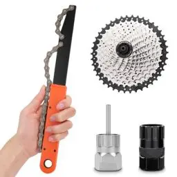 Produktbild: Fengzio Fahrrad Kettenpeitsche mit Zahnkranzabzieher und Abzieher Universal kassettenabzieher kettenpeitsche und abzieher Set Kassettenabzieher Schraubkranzabzieher Kit