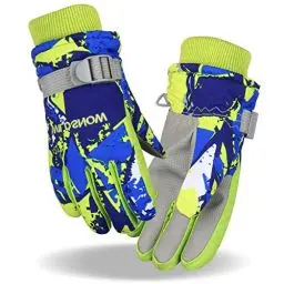 Produktbild: Fengzio Skihandschuhe für Kinder wasserdichte und Winddichte Winterhandschuhe Warm Sporthandschuhe Snowboard Handschuhe für Outdoor-Sport in Winter Fahrradhandschuhe Warme Handschuhe