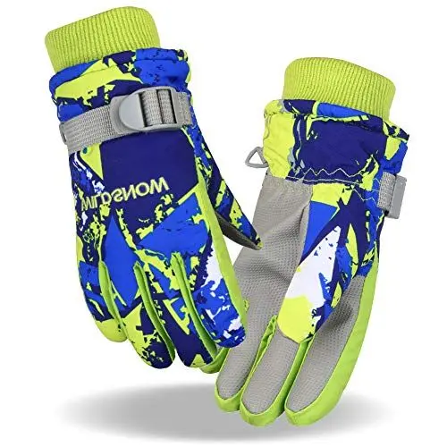 Produktbild: Fengzio Skihandschuh wasserdichte und Winddichte Winterhandschuhe Warm Sporthandschuhe Snowboard Handschuhe für Outdoor-Sport in Winter Fahrradhandschuhe Warme Handschuhe für Kinder