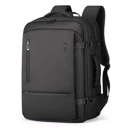 Produktbild: FENRUIEN Erweiterbarer Laptop Rucksack 17.3 Zoll Business Rucksack Herren 34-46L Rucksack für Herren und Damen Mädchen Teenager mit Laptopfach USB-Ladeanschluss Rucksack
