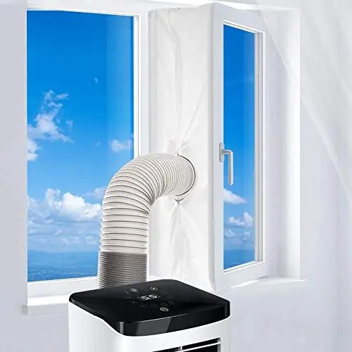 Produktbild: DIAOPROTECT Fensterabdichtung Für Mobile Klimageräte,Klimaanlagen,Wäschetrockner und Ablufttrockner,Hot Air Stop zum Anbringen an Fenster,Dachfenster,Flügelfenster,AirLock,Fensterabdichtung Klimaa