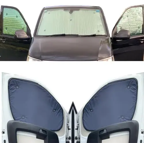 Produktbild: Fensterblenden-Set für Dacia Dokker (ab 2015) Vorderes Set + Aussparung. Wendbar, Thermo
