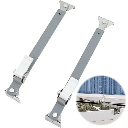 Produktbild: Fensterfeststeller Fensteröffner Fenstersicherung Sicherheitsschloss Zuschlagschutz - Fenster Türbegrenzer für Kippfenster & Flügelfenster, Fensterriegel Kipp-Regler zur Einstellung Fensteröffnung