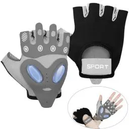 Produktbild: Fentar Trainingshandschuhe Herren, Bequeme Sporthandschuhe mit 3D Silikonpad, rutschfeste Gym Handschuhe, Atmungsaktiv Krafttraining Kletterhandschuhe Fingerlose Handschuhe Sport Zubehör