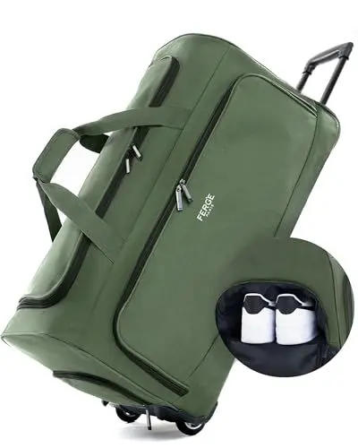 Produktbild: FERGÉ Reisetasche mit Rollen und Schuhfach Weichgepäck Trolley Reisetasche Weekender Paris 90 L