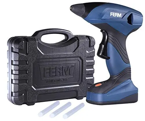 Produktbild: FERM GGM1003 Li-Ion Akku-Klebepistole 7.2V - 1.5Ah - Inkl. 6 Klebepatronen und Ladegerät