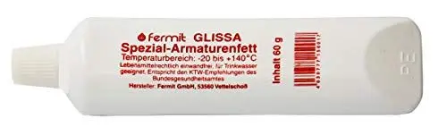 Produktbild: Fermit (GLISSA Spezial-Armaturenfett) nach NSF-H 1 freigegeben und nach DIN 51502 des Bundesgesundheitsamtes (60 Gramm Tube), Silikon, Paste