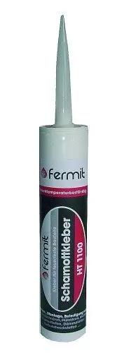 Produktbild: Fermit Schamottkleber HT 1100 - Kleber für feuerfeste Bauteile 310 ml, beige