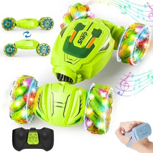 Produktbild: Ferngesteuertes Auto ab 8 Jahre Kinder, 1:14 4WD RC Drift Car 360° Drehung, Handgesteuertes Auto Ferngesteuert mit Lichter, Musik, Handsteuerung, Turbo Twist Car Geschenk 3 4 6 8 10 12 Jahre