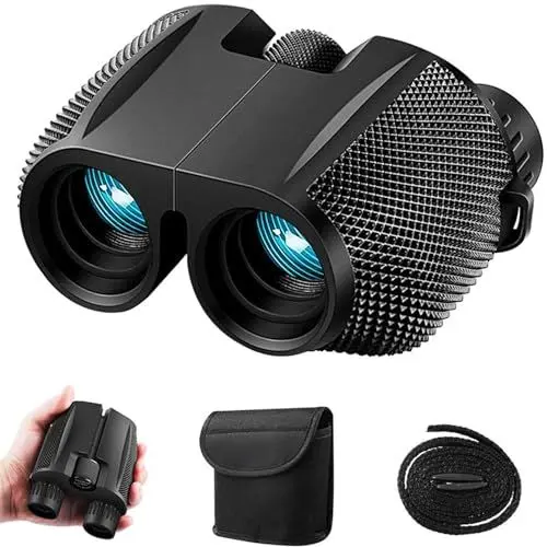 Produktbild: Fernglas 10x25, HD Ferngläser für Erwachsene, Leichtes Faltbares Ferngläser, Tragbares Wasserdichtes Mini-Fernglas für Kinder, Vogelbeobachtung, Reisen, Theater, Oper, Konzert, Wandern, Sightseeing