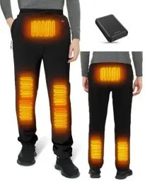 Produktbild: FERNIDA Beheizte Hose Herren Damen mit Powerbank, 8 Heizzonen, Thermische Heizhose Outdoorhose Trekkinghose Anglerhose Arbeit Hosen, M