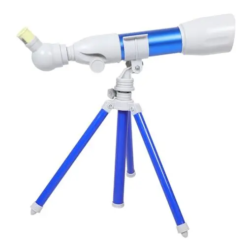Produktbild: Fernrohr Mikroskopspielzeug Für Kinder Sucher Für Kinder Teleskope Für Die Astronomie Mikroskop-wissenschaftskits Für Kinder Himmelsbeobachtungsteleskope Blue Plastik VICASKY