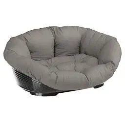 Produktbild: Ferplast Hundebett Hundesofa Katzenbett Hundematte Sofa' 4 Kunststoffkorb mit Waschbarem Gepolstertem Hundekissen, 64 x 48 x h 25 cm.