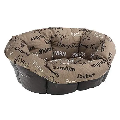 Produktbild: Ferplast Hundekissen, Hundebett und Katzenbett SOFA 'CUSHION 6 Kissen für Haustiere, gepolsterter Bezug, weiche waschbare Baumwollpolsterung, verstellbar mit Gummizug, 73 x 55 x h 27 cm braun