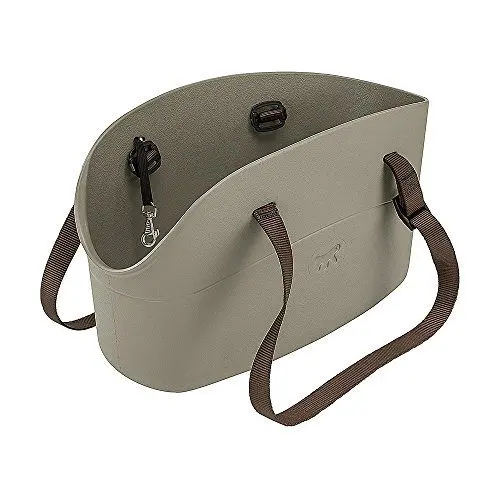 Produktbild: Ferplast Hundetragetasche für kleine Hunde und Katzen with-ME SMALL, Transporttasche für Haustiere, Hundetasche, verstellbare Trageriemen, Sicherheitsgurt inklusive, 14 x 35 x H 22 cm Taupe