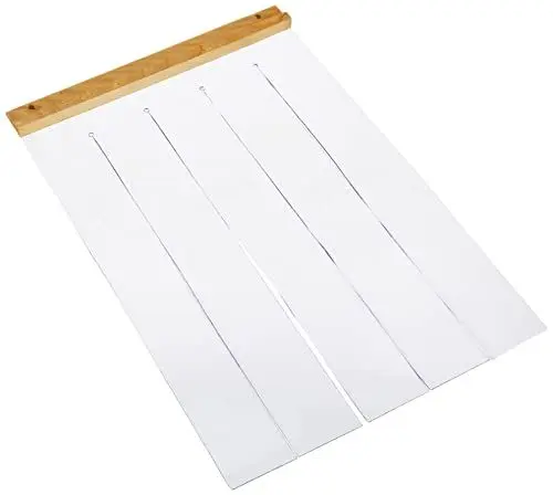Produktbild: Ferplast Türvorhang für die Hundehütten Modell Domus Medium und Canada 2, Tür für Outdoor-Hundehütten, transparente PVC-Lamellen, wasserdicht, Schutz vor Wind und Kälte, 27,5 x h, 42 cm