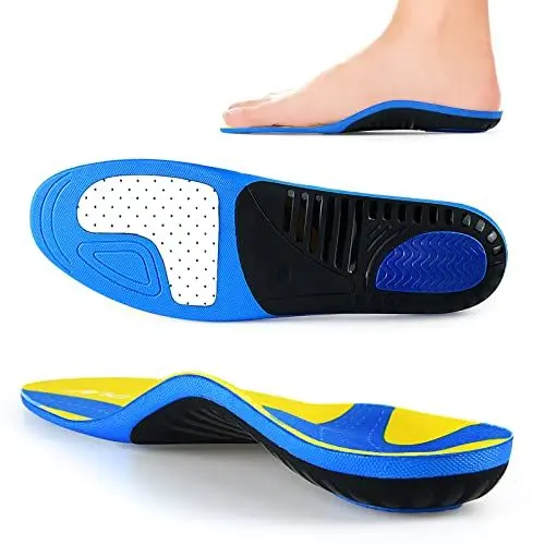 Produktbild: Fersensporn Einlagen Schuheinlagen Orthopädische - Einlagen Schuhe für Plattfüße, Plantarfasziitis, Fußschmerz, Orthopädische Einlegesohlen für Damen & Herren - M gelb