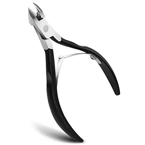 Produktbild: FERYES Nagelhautzangen Professioneller Edelstahl-Nagelhautschneider, extrem scharfe Nagelhautschneider Entferner-Schere Pediküre Maniküre Nagel Matt Schwarz