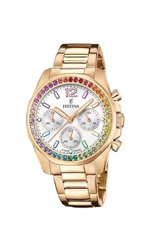 Produktbild: Festina Damen Analog Quarz Uhr mit Edelstahl Armband F20263/1