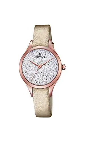 Produktbild: Festina Damen Analog Quarz Uhr mit Leder Armband F20260/1