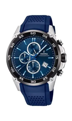 Produktbild: Festina Unisex Erwachsene Chronograph Quarz Uhr mit Leder Armband F20330/2