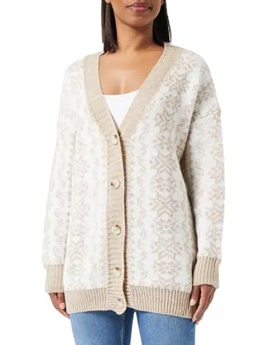 Produktbild: Festland Damen Oversize Cardigan 15425013-FE04, BEIGE Creme, M/L