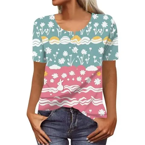Produktbild: Festliche Tunikalight Blueausgefallene Tunikabluse Tunika Sostern, Irische Kleeblatt St. Patrick's Day T-Shirtdamen Tunika Sommerfestliche Tunika Mit Pailletten