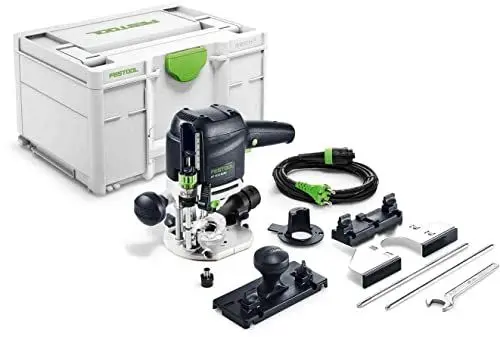Produktbild: Festool Oberfräse OF 1010 REBQ-Plus (mit Spannzange, Seitenanschlag, Führungsschienen-Adapter, Spanfänger, Gabelschlüssel), im Systainer