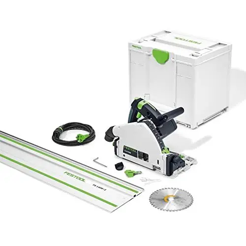 Produktbild: Festool Tauchsäge TS 55 FEBQ-Plus-FS (mit Kreissägeblatt, Splitterschutz, Sichtfenster, Innensechskantschlüssel, Führungsschiene), im Systainer
