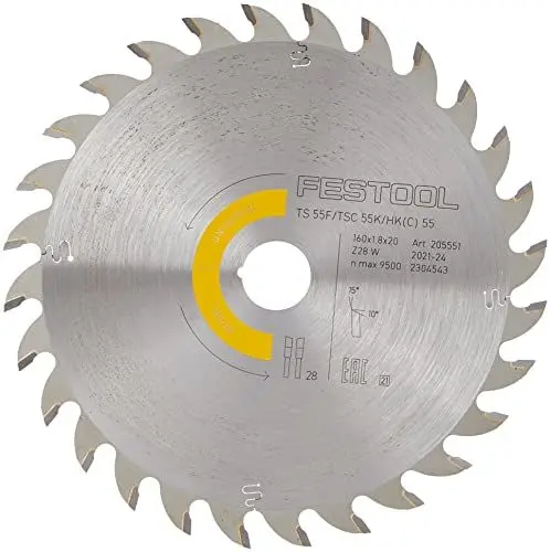 Produktbild: Festool Universal-Sägeblatt HW 160x1,8x20 W28 Wood Universal – 205551
