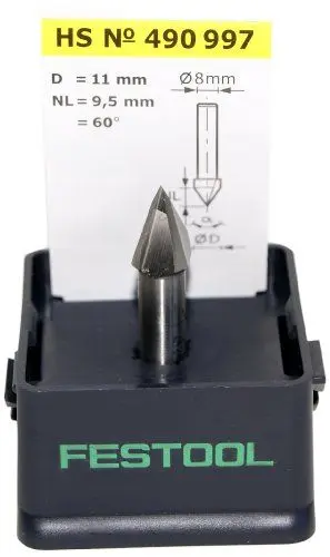 Produktbild: Festool V-Nutfräser HS S8 D11/9,5/60°