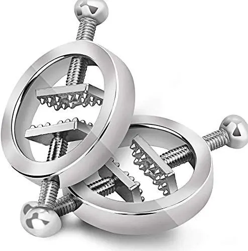 Produktbild: Fetisch Nippelklemmen Einstellbar Nipple Clamps Edelstahl Brustwarzenklemmen Stimulation Erotik SM BDSM Sexspielzeug Für Frauen und Männer (Paar)