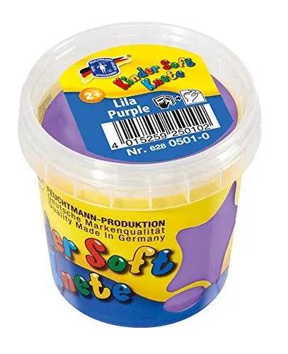 Produktbild: Feuchtmann 628.0501-0 - Kinder Soft Knete, lufttrocknende Modelliermasse in Lila, ca. 150 g, als Geschenk für kreatives Spielen