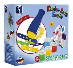 Produktbild: Feuchtmann Spielwaren 6280543 - Kinder Soft Knete Set Knetpresse mit Zubehör, Knete, Ausstechförmchen und Modellierwerkzeugen