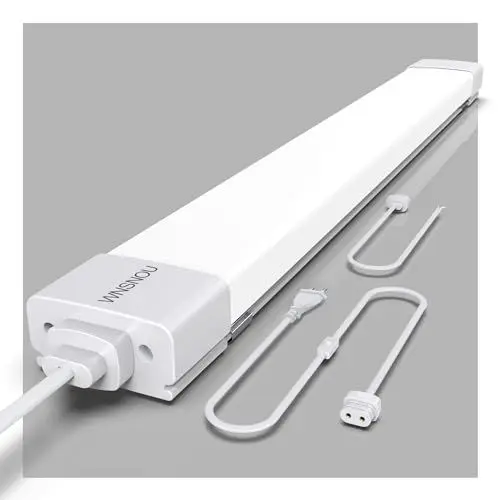 Produktbild: Feuchtraumleuchte LED120cm mit Stecker, 36W 4000LM LED Röhre, IP66 Wasserfest LED Leuchtstoffröhre Komplett Werkstatt Deckenleuchte Wannenleuchte Garagenlampe für Keller Garage Feuchtraum Lampe,5000K