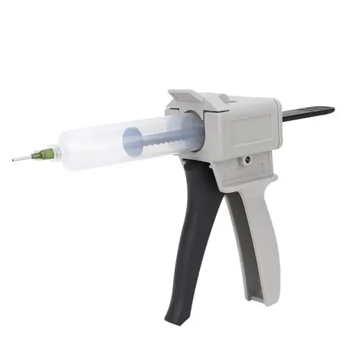 Produktbild: Feuerfest Heißklebepistole, Spender-Klebepistole, Manuelle Spender-Klebepistole aus Kunststoff, Manuelles Einrohr-Griff-Werkzeug zum Drücken Quetschen für Heimwerkerarbeiten und schnelle Reparaturen