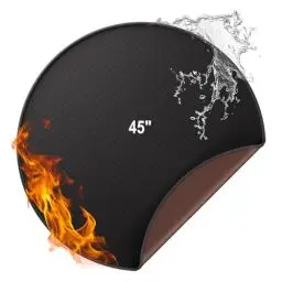 Produktbild: Feuerfeste Matte Feuerstelle Unterlage 2315°C Feuerschutzmatte Hitzeschutzmatte 114cm BBQ Grills Matte Verdicken Splatter Grillteppich für BodenTerrasse,Deck,Rasen,Faltbare Wasserbeständige