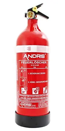 Produktbild: Feuerlöscher 2L ABF Fettbrand Schaum-Kombi-Löscher EN3, Aluminiumgehäuse inkl. ANDRIS® Prüfnachweis