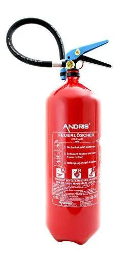 Produktbild: Feuerlöscher ABF-Schaum 6L Fettbrand mit Manometer Orig. ANDRIS® DIN EN3 mit Prüfnachweis, Halterung v. Fachhändler