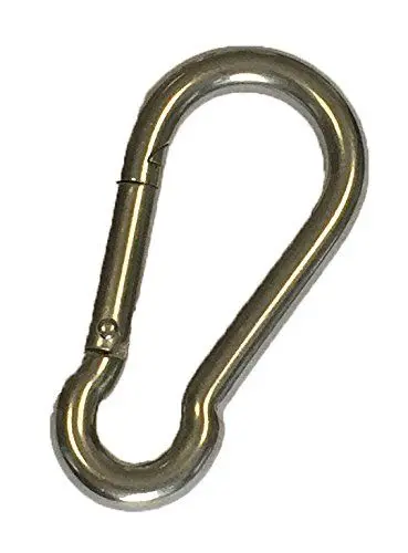 Produktbild: Feuerwehr-Karabiner Edelstahl rostfrei Karabinerhaken 10 Stück (8 x 80)