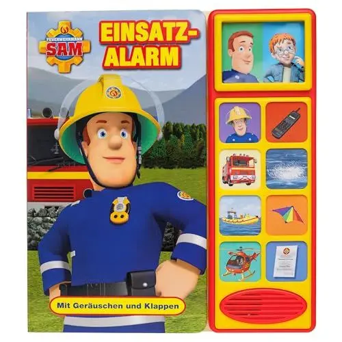 Produktbild: Feuerwehrmann Sam - Einsatzalarm - Klappen-Geräusche-Buch für Kinder ab 3 Jahren: Mit Geräuschen und Klappen